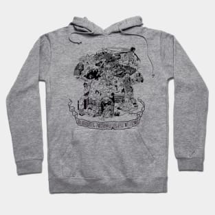 In Search of the Forbidden Temple of A'rob (line art) Hoodie